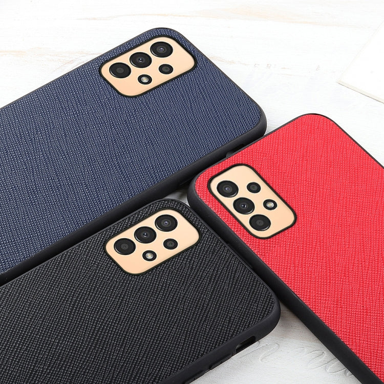 Cross Texture Genuine Leather Phone Case, For Samsung Galaxy A13 4G, For Samsung Galaxy M23 / F23 5G