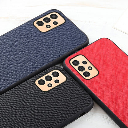 Cross Texture Genuine Leather Phone Case, For Samsung Galaxy A13 4G, For Samsung Galaxy M23 / F23 5G