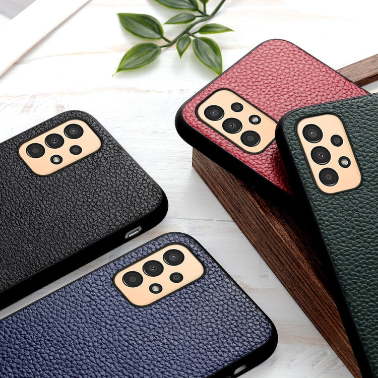 Litchi Texture Genuine Leather Phone Case, For Samsung Galaxy A13 4G, For Samsung Galaxy M23 / F23 5G