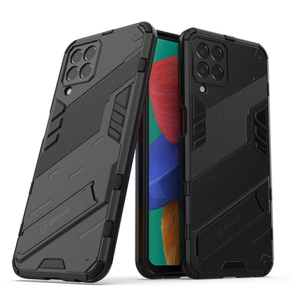 Punk Armor 2 in 1 PC + TPU Shockproof Phone Case with Invisible Holder, For Samsung Galaxy M33 5G India, For Samsung Galaxy M33 5G