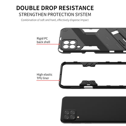 Punk Armor 2 in 1 PC + TPU Shockproof Phone Case with Invisible Holder, For Samsung Galaxy M33 5G India, For Samsung Galaxy M33 5G