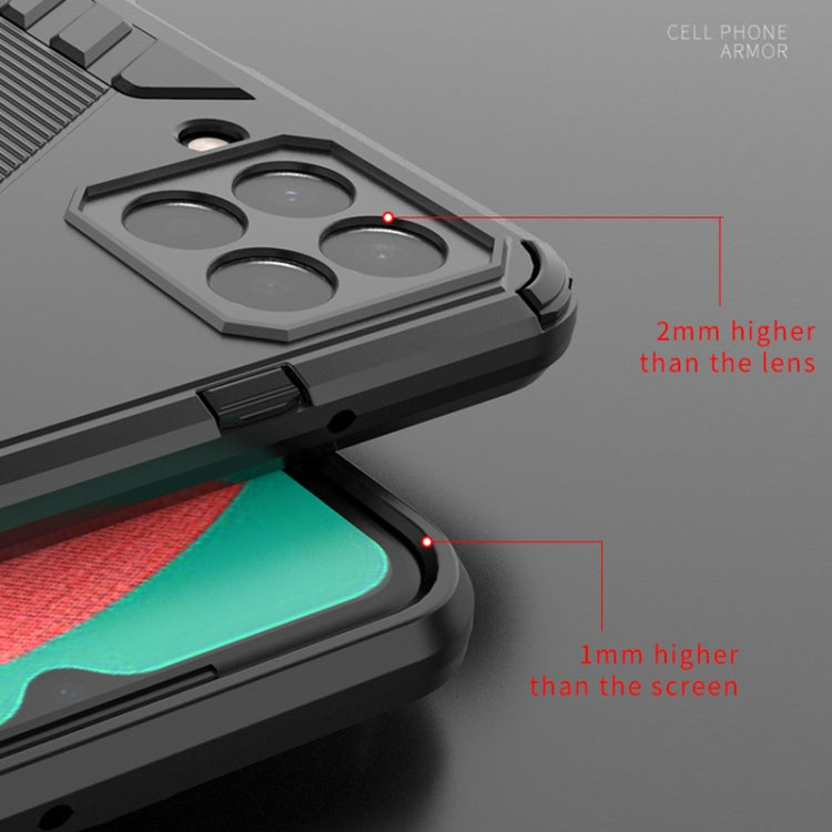 Punk Armor 2 in 1 PC + TPU Shockproof Phone Case with Invisible Holder, For Samsung Galaxy M33 5G India, For Samsung Galaxy M33 5G