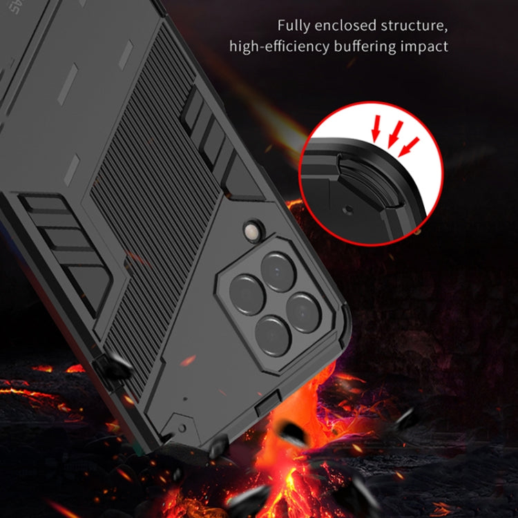 Punk Armor 2 in 1 PC + TPU Shockproof Phone Case with Invisible Holder, For Samsung Galaxy M33 5G India, For Samsung Galaxy M33 5G