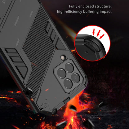 Punk Armor 2 in 1 PC + TPU Shockproof Phone Case with Invisible Holder, For Samsung Galaxy M33 5G India, For Samsung Galaxy M33 5G