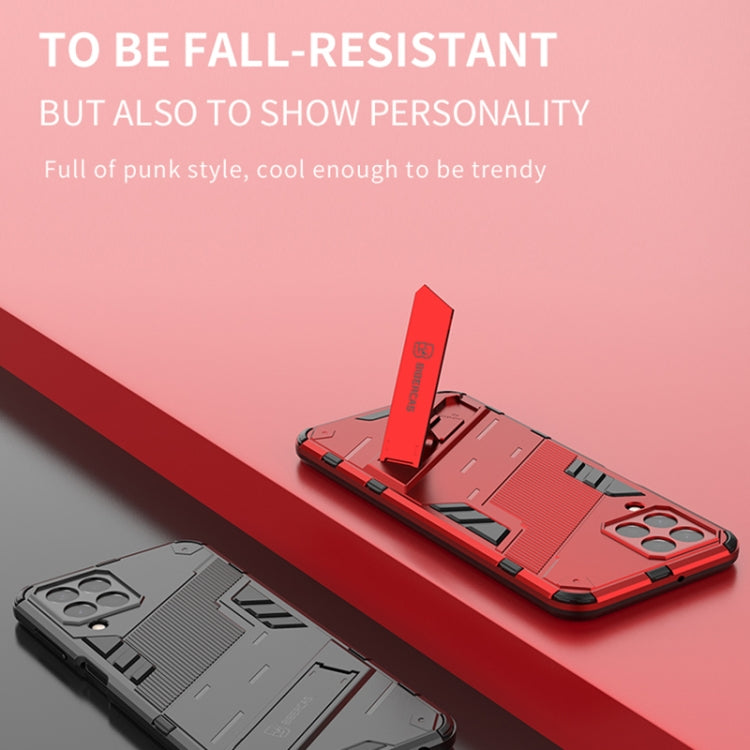 Punk Armor 2 in 1 PC + TPU Shockproof Phone Case with Invisible Holder, For Samsung Galaxy M33 5G India, For Samsung Galaxy M33 5G