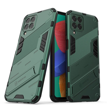 Punk Armor 2 in 1 PC + TPU Shockproof Phone Case with Invisible Holder, For Samsung Galaxy M33 5G India, For Samsung Galaxy M33 5G