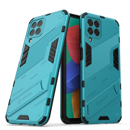 Punk Armor 2 in 1 PC + TPU Shockproof Phone Case with Invisible Holder, For Samsung Galaxy M33 5G India, For Samsung Galaxy M33 5G
