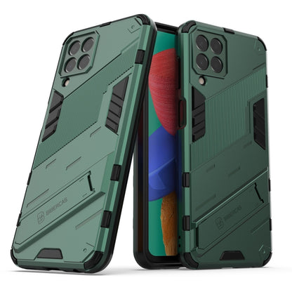 Punk Armor 2 in 1 PC + TPU Shockproof Phone Case with Invisible Holder, For Samsung Galaxy M33 5G India, For Samsung Galaxy M33 5G