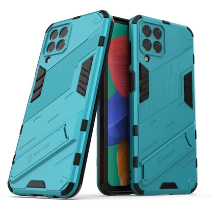 Punk Armor 2 in 1 PC + TPU Shockproof Phone Case with Invisible Holder, For Samsung Galaxy M33 5G India, For Samsung Galaxy M33 5G