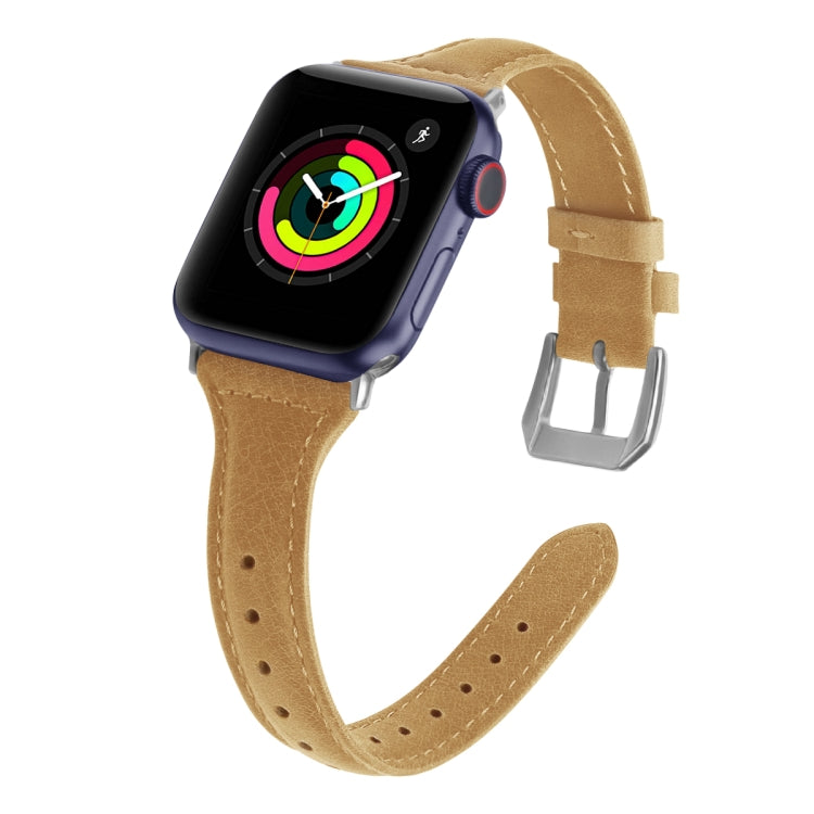Genuine Leather Watch Band For Apple Watch Series, 7 45mm / 6&SE&5&4 44mm / 3&2&1 42mm, 7 41mm / 6&SE&5&4 40mm / 3&2&1 38mm, For Apple Watch Ultra 49mm&Watch Ultra 2 49mm, For Apple Watch Series 9&8&7 41mm