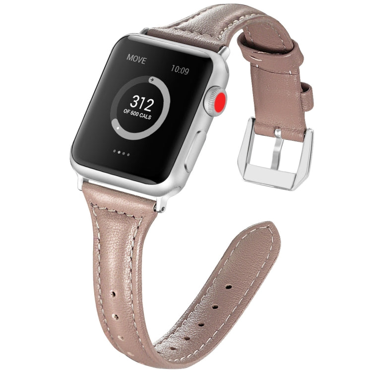 Genuine Leather Watch Band For Apple Watch Series, 7 45mm / 6&SE&5&4 44mm / 3&2&1 42mm, 7 41mm / 6&SE&5&4 40mm / 3&2&1 38mm, For Apple Watch Ultra 49mm&Watch Ultra 2 49mm, For Apple Watch Series 9&8&7 41mm