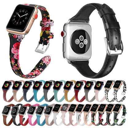 Genuine Leather Watch Band For Apple Watch Series, 7 45mm / 6&SE&5&4 44mm / 3&2&1 42mm, 7 41mm / 6&SE&5&4 40mm / 3&2&1 38mm, For Apple Watch Ultra 49mm&Watch Ultra 2 49mm, For Apple Watch Series 9&8&7 41mm