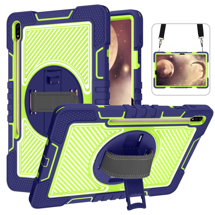 360 Degree Rotation Contrast Color Silicone + PC Tablet Case, For Samsung Galaxy Tab A7 Lite