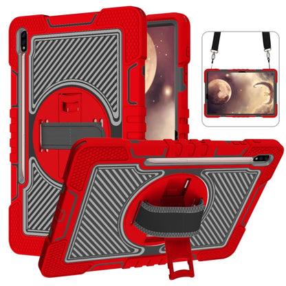 360 Degree Rotation Contrast Color Silicone + PC Tablet Case, For Samsung Galaxy Tab A7 Lite