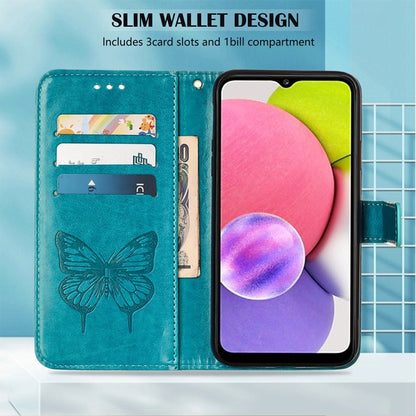 Embossed Butterfly Leather Phone Case, For Samsung Galaxy A03 Core, For Samsung Galaxy A03s 165.8mm, For Samsung Galaxy A23 4G / 5G, For Samsung Galaxy A73 5G