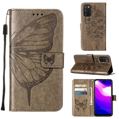 Embossed Butterfly Leather Phone Case, For Samsung Galaxy A03 Core, For Samsung Galaxy A03s 165.8mm, For Samsung Galaxy A23 4G / 5G, For Samsung Galaxy A73 5G