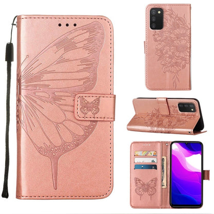 Embossed Butterfly Leather Phone Case, For Samsung Galaxy A03 Core, For Samsung Galaxy A03s 165.8mm, For Samsung Galaxy A23 4G / 5G, For Samsung Galaxy A73 5G
