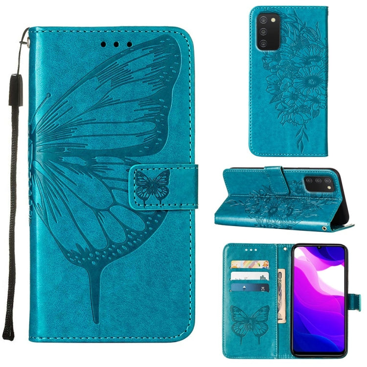 Embossed Butterfly Leather Phone Case, For Samsung Galaxy A03 Core, For Samsung Galaxy A03s 165.8mm, For Samsung Galaxy A23 4G / 5G, For Samsung Galaxy A73 5G