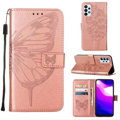 Embossed Butterfly Leather Phone Case, For Samsung Galaxy A03 Core, For Samsung Galaxy A03s 165.8mm, For Samsung Galaxy A23 4G / 5G, For Samsung Galaxy A73 5G