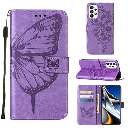 Embossed Butterfly Leather Phone Case, For Samsung Galaxy A03 Core, For Samsung Galaxy A03s 165.8mm, For Samsung Galaxy A23 4G / 5G, For Samsung Galaxy A73 5G