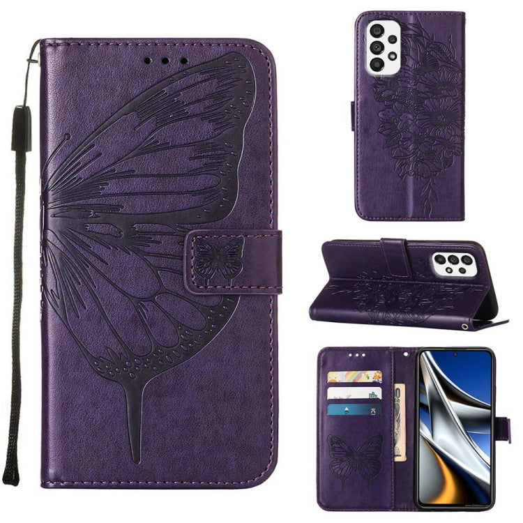 Embossed Butterfly Leather Phone Case, For Samsung Galaxy A03 Core, For Samsung Galaxy A03s 165.8mm, For Samsung Galaxy A23 4G / 5G, For Samsung Galaxy A73 5G