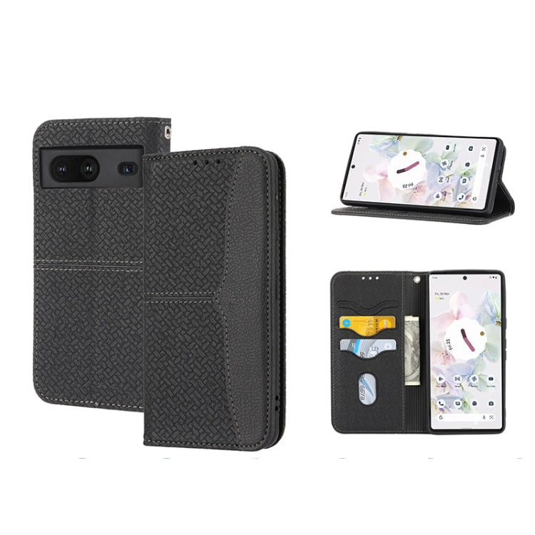 Woven Texture Stitching Magnetic PU Leather Phone Case, For Google Pixel 7, For Nokia G21 / G11, For Google Pixel 7 Pro, For Kyocera Android One S9 / Digno Sanga Edition, For Samsung Galaxy M23 / F23 5G Japanese Version, For OPPO Realme C31 4G Global  ...