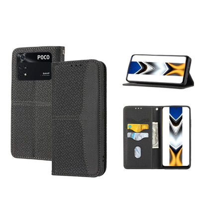 Woven Texture Stitching Magnetic PU Leather Phone Case, For Xiaomi Redmi 10A, For Xiaomi Poco M4 Pro, For Xiaomi Redmi Note 11E, For Xiaomi Redmi 10 5G, For Samsung Galaxy A03s 164.2mm US Version