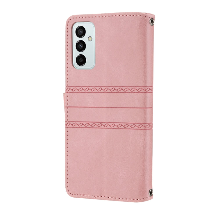 Embossed Striped Magnetic Buckle Horizontal Flip Phone Leather Case, For Samsung Galaxy M23 / F23 5G Japanese Version, For Sony Xperia 10 IV, For Sony Xperia 1 IV, For Xiaomi Redmi 10A, For Xiaomi Redmi 10C 4G Global, For Motorola Moto G Stylus 5G 2022...