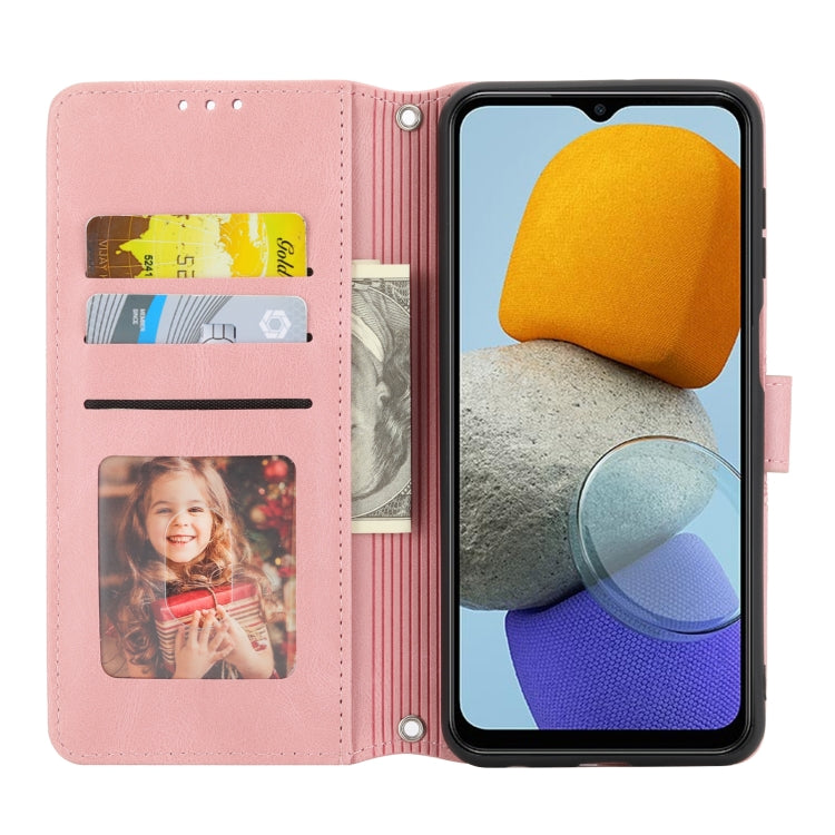 Embossed Striped Magnetic Buckle Horizontal Flip Phone Leather Case, For Samsung Galaxy M23 / F23 5G Japanese Version, For Sony Xperia 10 IV, For Sony Xperia 1 IV, For Xiaomi Redmi 10A, For Xiaomi Redmi 10C 4G Global, For Motorola Moto G Stylus 5G 2022...