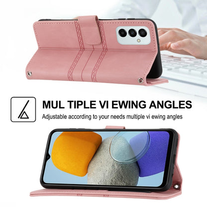 Embossed Striped Magnetic Buckle Horizontal Flip Phone Leather Case, For Samsung Galaxy M23 / F23 5G Japanese Version, For Sony Xperia 10 IV, For Sony Xperia 1 IV, For Xiaomi Redmi 10A, For Xiaomi Redmi 10C 4G Global, For Motorola Moto G Stylus 5G 2022...