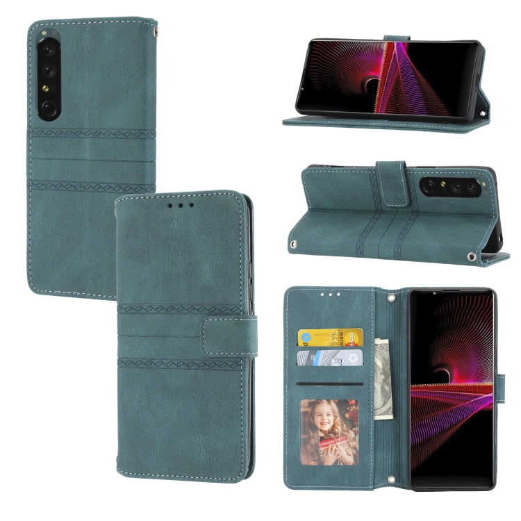 Embossed Striped Magnetic Buckle Horizontal Flip Phone Leather Case, For Samsung Galaxy M23 / F23 5G Japanese Version, For Sony Xperia 10 IV, For Sony Xperia 1 IV, For Xiaomi Redmi 10A, For Xiaomi Redmi 10C 4G Global, For Motorola Moto G Stylus 5G 2022...