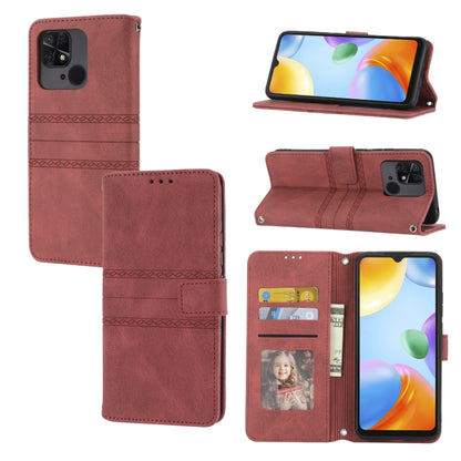 Embossed Striped Magnetic Buckle Horizontal Flip Phone Leather Case, For Samsung Galaxy M23 / F23 5G Japanese Version, For Sony Xperia 10 IV, For Sony Xperia 1 IV, For Xiaomi Redmi 10A, For Xiaomi Redmi 10C 4G Global, For Motorola Moto G Stylus 5G 2022...