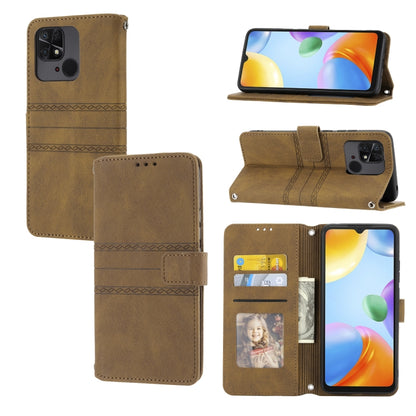 Embossed Striped Magnetic Buckle Horizontal Flip Phone Leather Case, For Samsung Galaxy M23 / F23 5G Japanese Version, For Sony Xperia 10 IV, For Sony Xperia 1 IV, For Xiaomi Redmi 10A, For Xiaomi Redmi 10C 4G Global, For Motorola Moto G Stylus 5G 2022...
