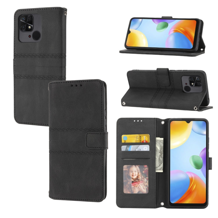 Embossed Striped Magnetic Buckle Horizontal Flip Phone Leather Case, For Samsung Galaxy M23 / F23 5G Japanese Version, For Sony Xperia 10 IV, For Sony Xperia 1 IV, For Xiaomi Redmi 10A, For Xiaomi Redmi 10C 4G Global, For Motorola Moto G Stylus 5G 2022...