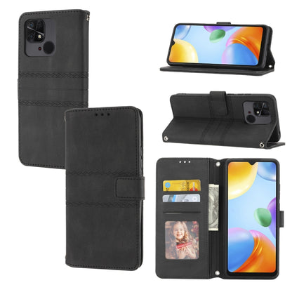 Embossed Striped Magnetic Buckle Horizontal Flip Phone Leather Case, For Samsung Galaxy M23 / F23 5G Japanese Version, For Sony Xperia 10 IV, For Sony Xperia 1 IV, For Xiaomi Redmi 10A, For Xiaomi Redmi 10C 4G Global, For Motorola Moto G Stylus 5G 2022...