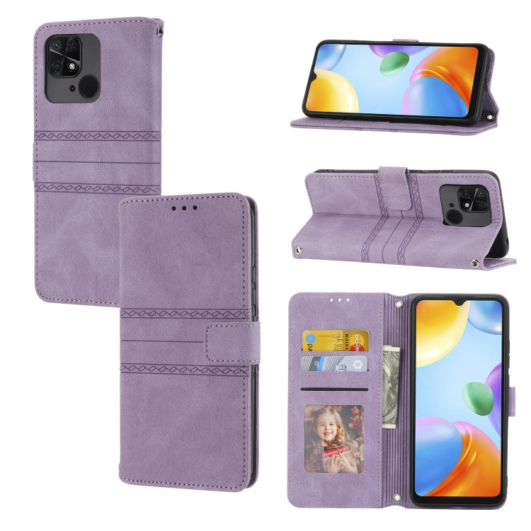Embossed Striped Magnetic Buckle Horizontal Flip Phone Leather Case, For Samsung Galaxy M23 / F23 5G Japanese Version, For Sony Xperia 10 IV, For Sony Xperia 1 IV, For Xiaomi Redmi 10A, For Xiaomi Redmi 10C 4G Global, For Motorola Moto G Stylus 5G 2022...
