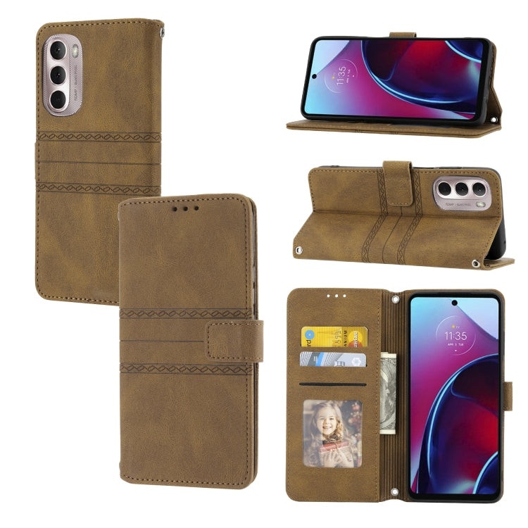 Embossed Striped Magnetic Buckle Horizontal Flip Phone Leather Case, For Samsung Galaxy M23 / F23 5G Japanese Version, For Sony Xperia 10 IV, For Sony Xperia 1 IV, For Xiaomi Redmi 10A, For Xiaomi Redmi 10C 4G Global, For Motorola Moto G Stylus 5G 2022...