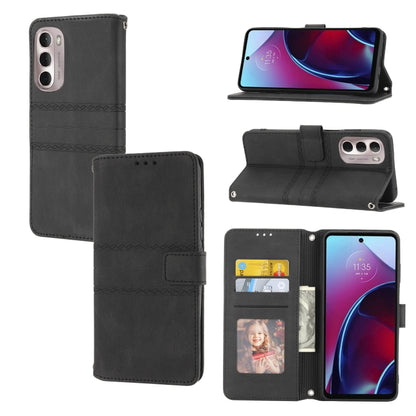 Embossed Striped Magnetic Buckle Horizontal Flip Phone Leather Case, For Samsung Galaxy M23 / F23 5G Japanese Version, For Sony Xperia 10 IV, For Sony Xperia 1 IV, For Xiaomi Redmi 10A, For Xiaomi Redmi 10C 4G Global, For Motorola Moto G Stylus 5G 2022...