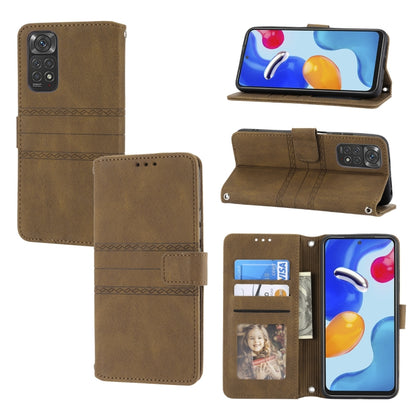 Embossed Striped Magnetic Buckle Horizontal Flip Phone Leather Case, For Samsung Galaxy M23 / F23 5G Japanese Version, For Sony Xperia 10 IV, For Sony Xperia 1 IV, For Xiaomi Redmi 10A, For Xiaomi Redmi 10C 4G Global, For Motorola Moto G Stylus 5G 2022...