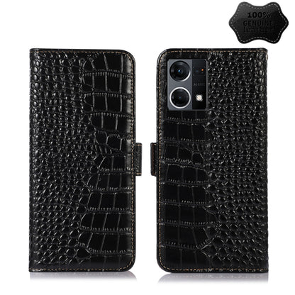 Crocodile Top Layer Cowhide Leather Phone Case, For Alcatel 1B 2022, For Nokia X100, For OPPO Reno7 4G Global/F21 Pro 4G, For Xiaomi Redmi 10A / 9C, For Samsung Galaxy F23 5G / M23, For Samsung Galaxy M33 5G, For Samsung Galaxy M53 5G                  ...
