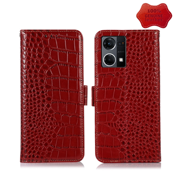 Crocodile Top Layer Cowhide Leather Phone Case, For Alcatel 1B 2022, For Nokia X100, For OPPO Reno7 4G Global/F21 Pro 4G, For Xiaomi Redmi 10A / 9C, For Samsung Galaxy F23 5G / M23, For Samsung Galaxy M33 5G, For Samsung Galaxy M53 5G                  ...