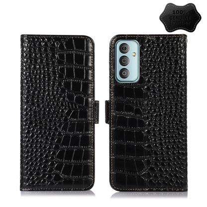 Crocodile Top Layer Cowhide Leather Phone Case, For Alcatel 1B 2022, For Nokia X100, For OPPO Reno7 4G Global/F21 Pro 4G, For Xiaomi Redmi 10A / 9C, For Samsung Galaxy F23 5G / M23, For Samsung Galaxy M33 5G, For Samsung Galaxy M53 5G                  ...