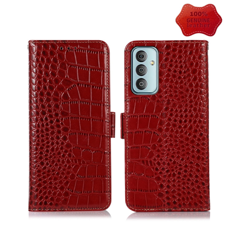 Crocodile Top Layer Cowhide Leather Phone Case, For Alcatel 1B 2022, For Nokia X100, For OPPO Reno7 4G Global/F21 Pro 4G, For Xiaomi Redmi 10A / 9C, For Samsung Galaxy F23 5G / M23, For Samsung Galaxy M33 5G, For Samsung Galaxy M53 5G                  ...
