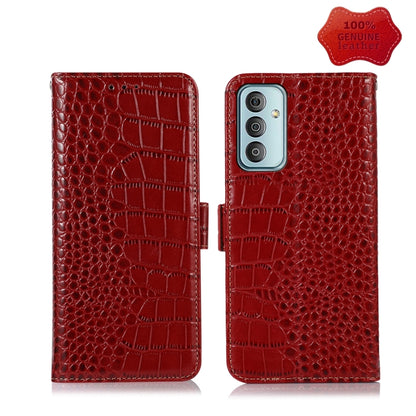 Crocodile Top Layer Cowhide Leather Phone Case, For Alcatel 1B 2022, For Nokia X100, For OPPO Reno7 4G Global/F21 Pro 4G, For Xiaomi Redmi 10A / 9C, For Samsung Galaxy F23 5G / M23, For Samsung Galaxy M33 5G, For Samsung Galaxy M53 5G                  ...