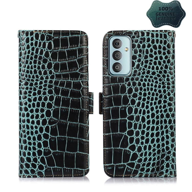 Crocodile Top Layer Cowhide Leather Phone Case, For Alcatel 1B 2022, For Nokia X100, For OPPO Reno7 4G Global/F21 Pro 4G, For Xiaomi Redmi 10A / 9C, For Samsung Galaxy F23 5G / M23, For Samsung Galaxy M33 5G, For Samsung Galaxy M53 5G                  ...