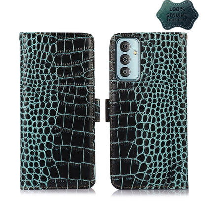 Crocodile Top Layer Cowhide Leather Phone Case, For Alcatel 1B 2022, For Nokia X100, For OPPO Reno7 4G Global/F21 Pro 4G, For Xiaomi Redmi 10A / 9C, For Samsung Galaxy F23 5G / M23, For Samsung Galaxy M33 5G, For Samsung Galaxy M53 5G                  ...
