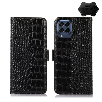 Crocodile Top Layer Cowhide Leather Phone Case, For Alcatel 1B 2022, For Nokia X100, For OPPO Reno7 4G Global/F21 Pro 4G, For Xiaomi Redmi 10A / 9C, For Samsung Galaxy F23 5G / M23, For Samsung Galaxy M33 5G, For Samsung Galaxy M53 5G                  ...
