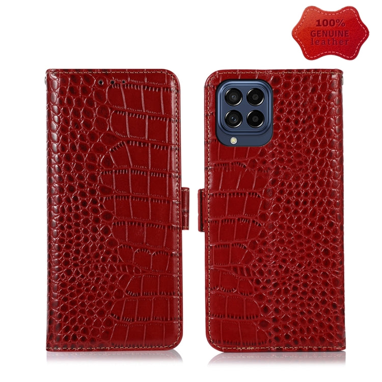 Crocodile Top Layer Cowhide Leather Phone Case, For Alcatel 1B 2022, For Nokia X100, For OPPO Reno7 4G Global/F21 Pro 4G, For Xiaomi Redmi 10A / 9C, For Samsung Galaxy F23 5G / M23, For Samsung Galaxy M33 5G, For Samsung Galaxy M53 5G                  ...