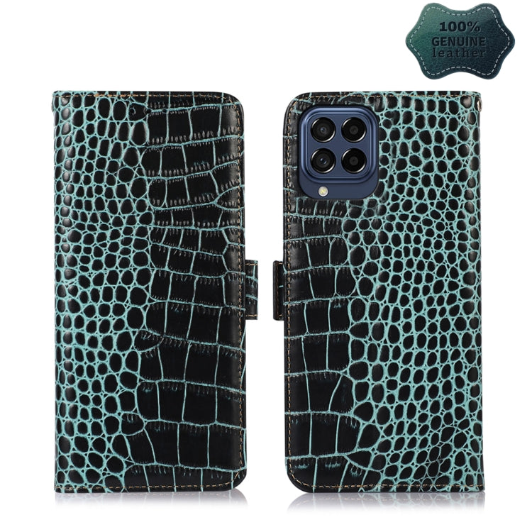 Crocodile Top Layer Cowhide Leather Phone Case, For Alcatel 1B 2022, For Nokia X100, For OPPO Reno7 4G Global/F21 Pro 4G, For Xiaomi Redmi 10A / 9C, For Samsung Galaxy F23 5G / M23, For Samsung Galaxy M33 5G, For Samsung Galaxy M53 5G                  ...