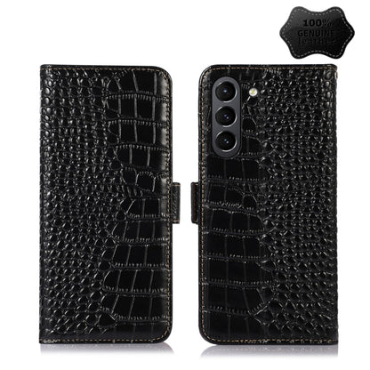 Crocodile Top Layer Cowhide Leather Phone Case, For Alcatel 1B 2022, For Nokia X100, For OPPO Reno7 4G Global/F21 Pro 4G, For Xiaomi Redmi 10A / 9C, For Samsung Galaxy F23 5G / M23, For Samsung Galaxy M33 5G, For Samsung Galaxy M53 5G                  ...
